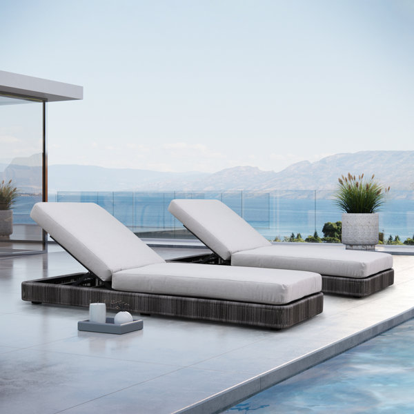 Poveromo Outdoor Metal Chaise Lounge | Joss & Main